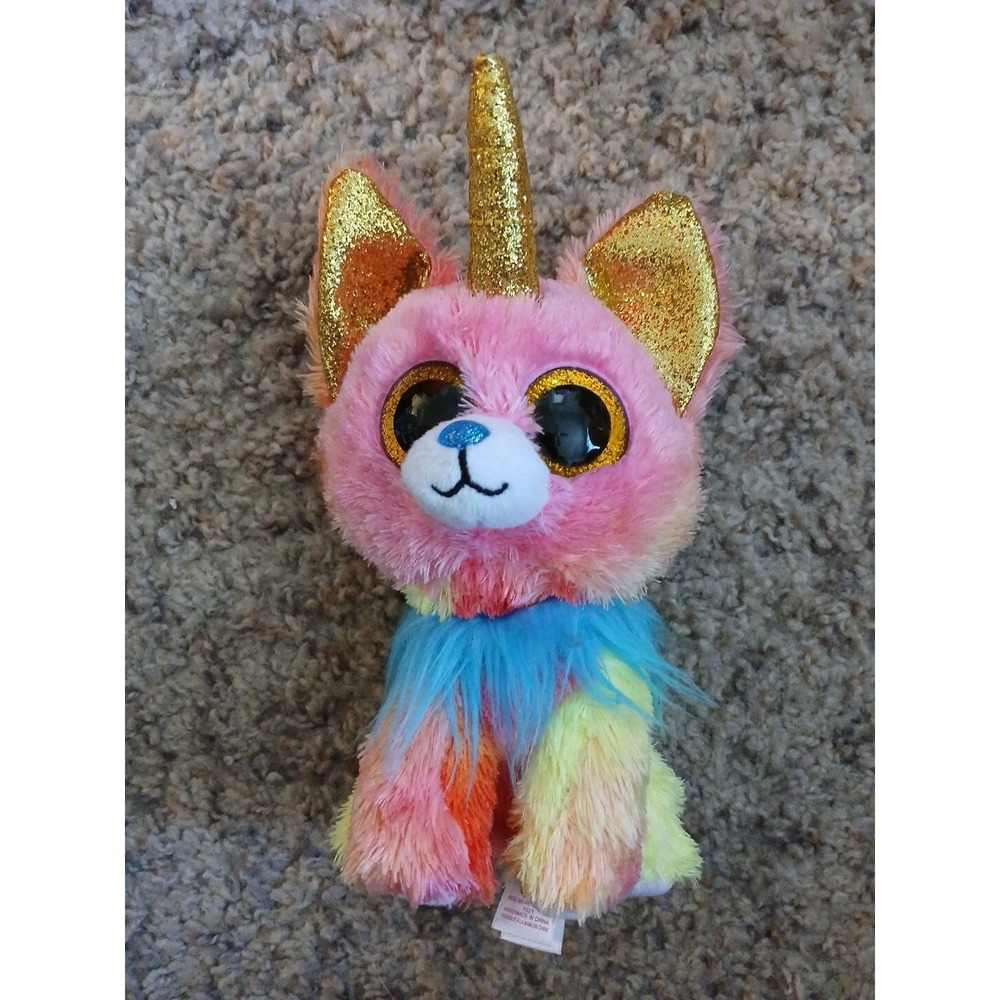 Ty Beanie Boos YIPS the Unicorn Chihuahua Dog 7 Inch Plush Stuffed Animal Tysilk
